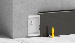 Плинтус из нержавеющей стали, титановый 40мм, Арт:BXG-40