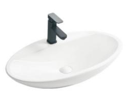 Раковина накладная керамическая 665*440*125 арт. LE-5435 белая