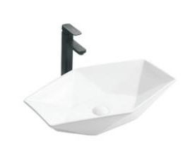 Раковина накладная керамическая 645*415*140 арт. LE-5400C белая