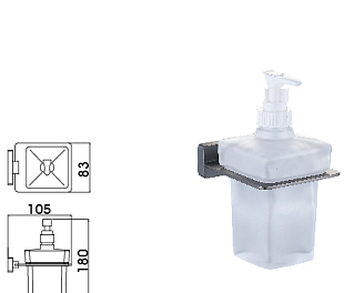 Держатель дозатора для жидкого мыла, графит B4045QH
