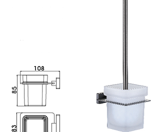 Держатель для туалетного ершика, графит B7021QH
