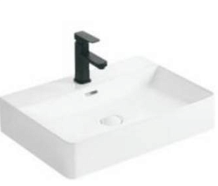 Раковина накладная керамическая 610*425*135 арт. LE-5555 белая