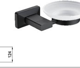 Мыльница, матово-черный B4015YH