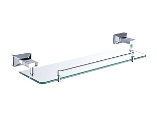 Одинарная стеклянная полка, хром B2013CP
