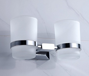 Двойной подстаканник, хром B6012CP