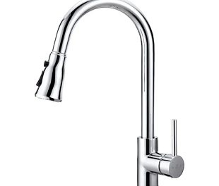 Смеситель для раковины с выдвижным изливом (хром), Арт.931058CP