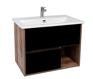 Комплект "Люксембург" 75 (умывальник Элина75) черный