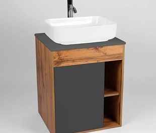 Комплект "Бостон" L65 (накладной умывальник Купер560) графит, Арт.20454/103514