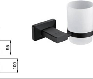Подстаканник, матово-черный B6011YH
