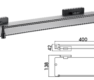Металлическая полка для полотенец, графит Арт.B2020QH