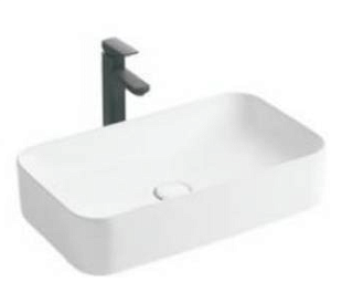 Раковина накладная керамическая 610*345*110 арт. LE-5504 белая